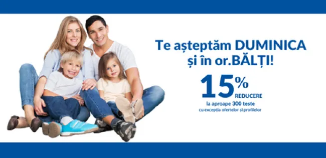 Synevo din mun. Bălți e deschis și Duminica! 